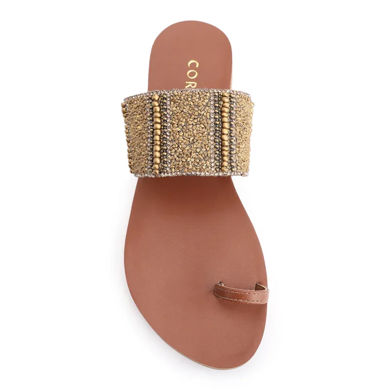 Rasteirinha Toe Ring Alt Marrom Claro - foto 5