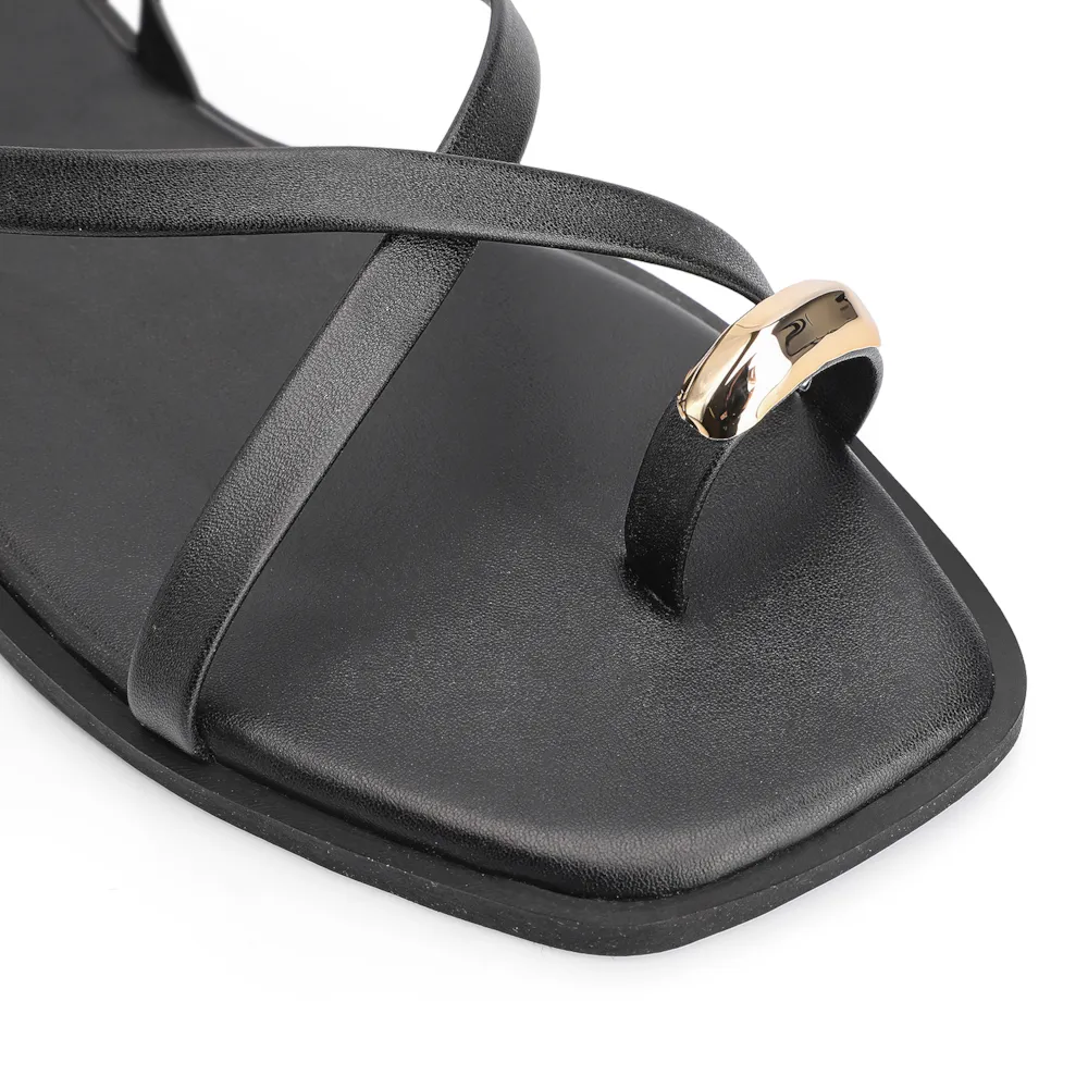Rasteirinha Toe Ring Alt Preto - imagem 7