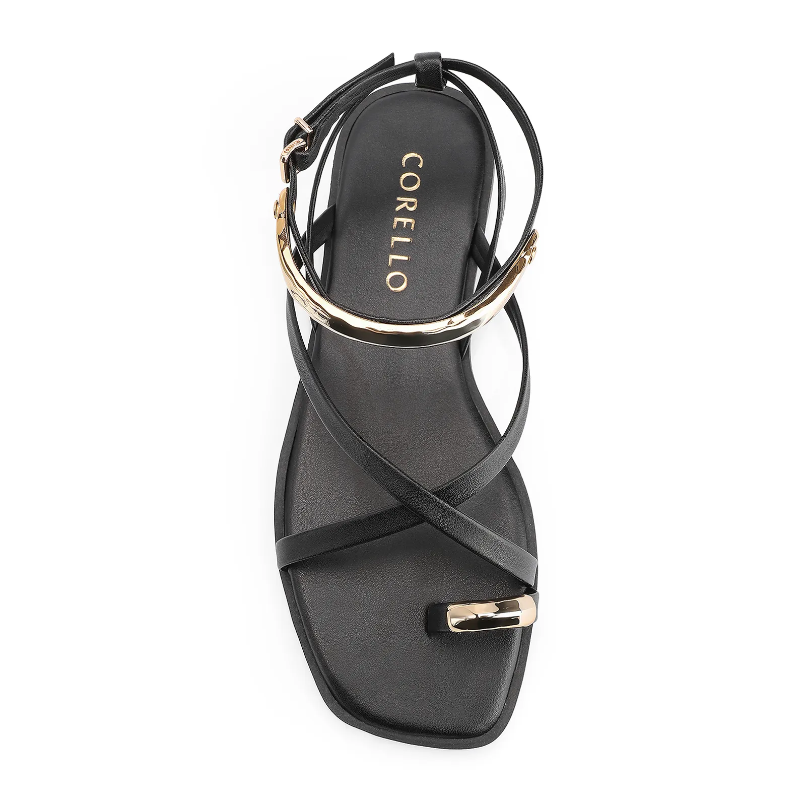 Rasteirinha Toe Ring Alt Preto