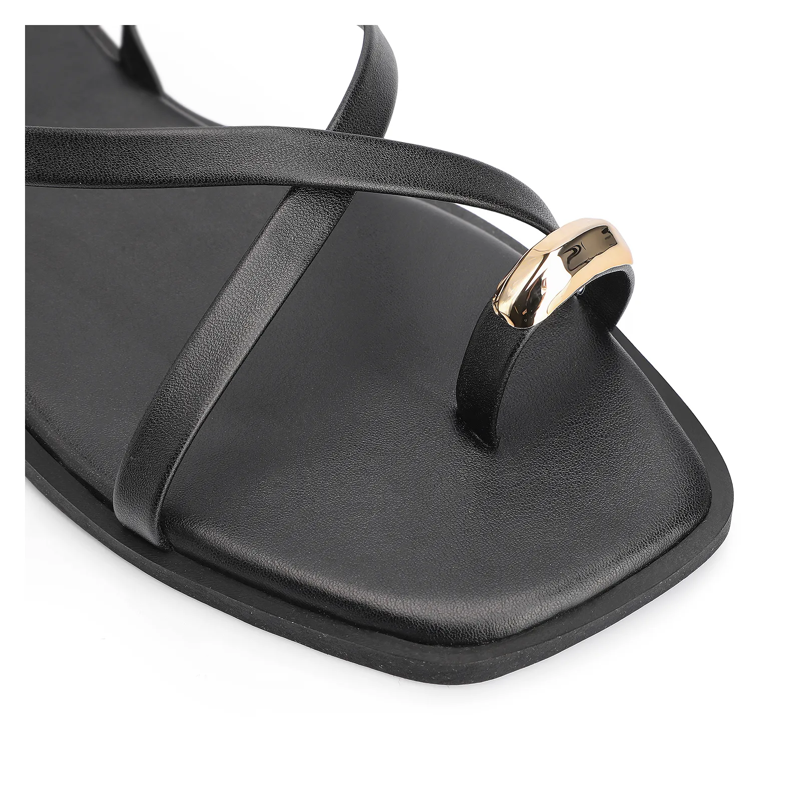 Rasteirinha Toe Ring Alt Preto