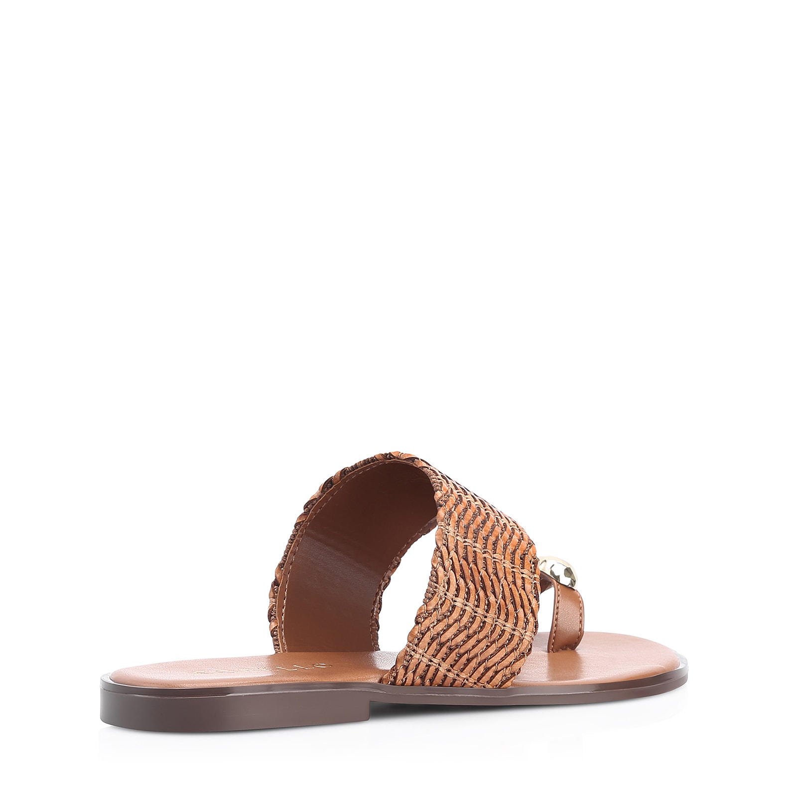 Rasteirinha Toe Ring Alt Tramado Marrom