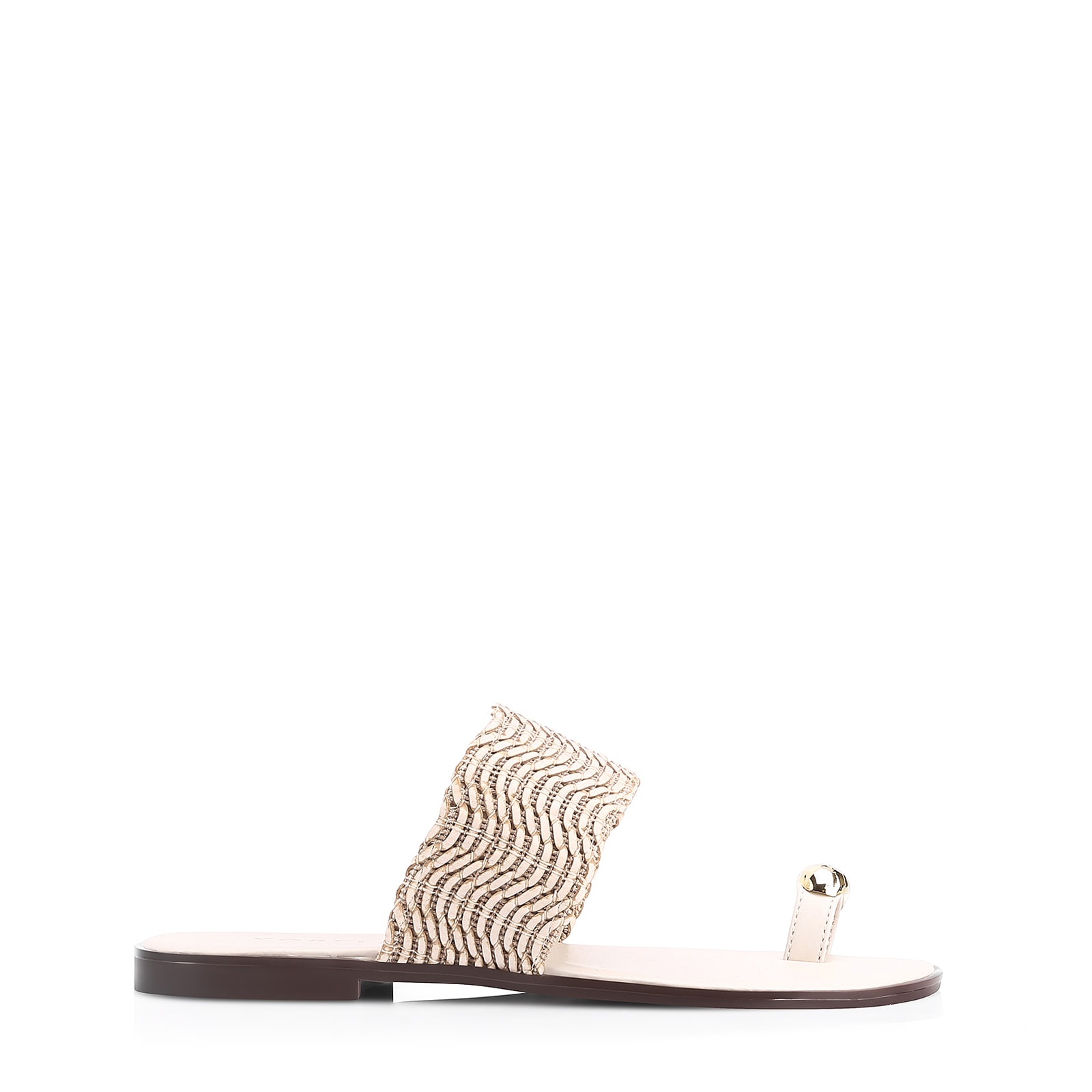 Rasteirinha Toe Ring Alt Tramado Off White
