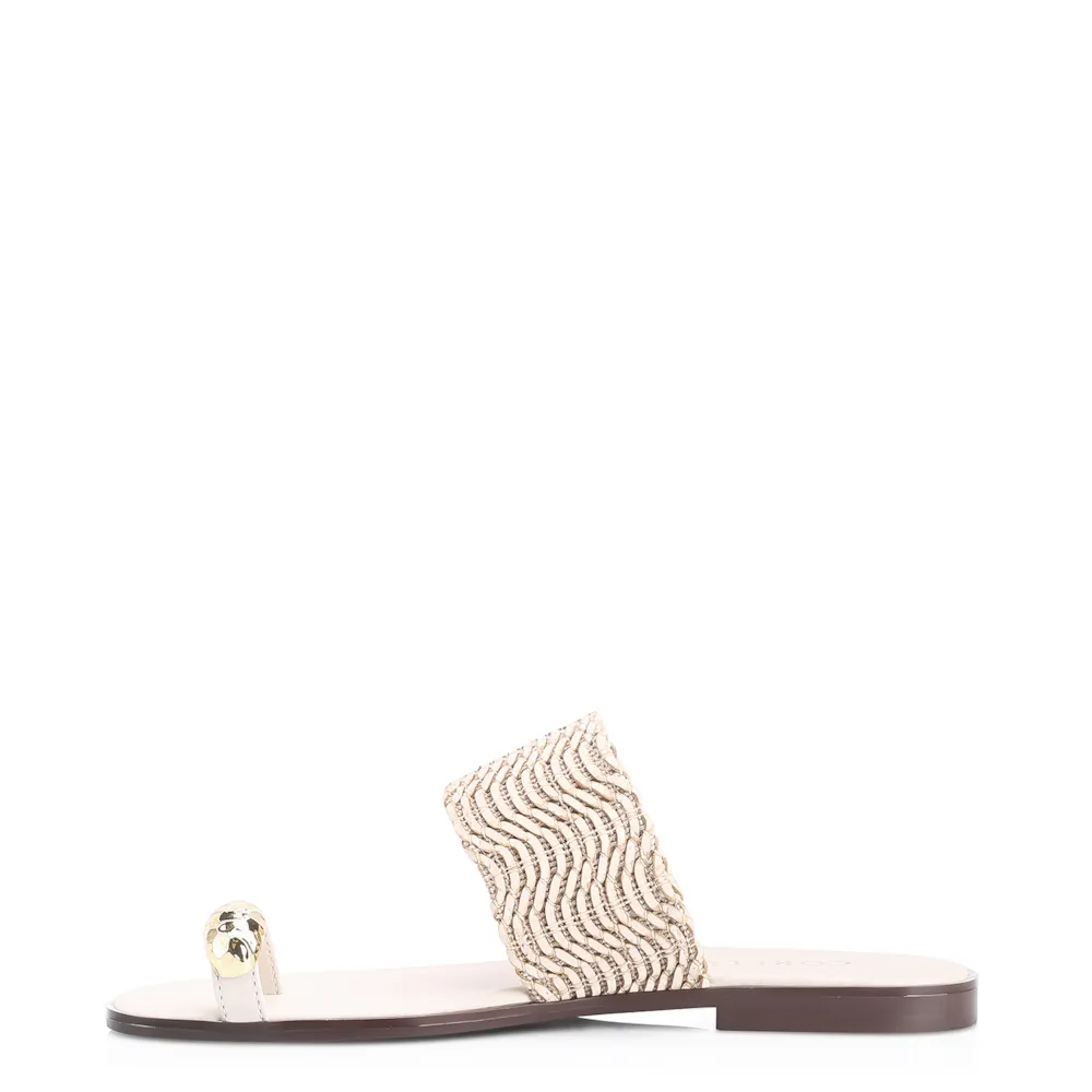 Rasteirinha Toe Ring Alt Tramado Off White - imagem 5