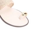 Rasteirinha Toe Ring Alt Tramado Off White - imagem 7