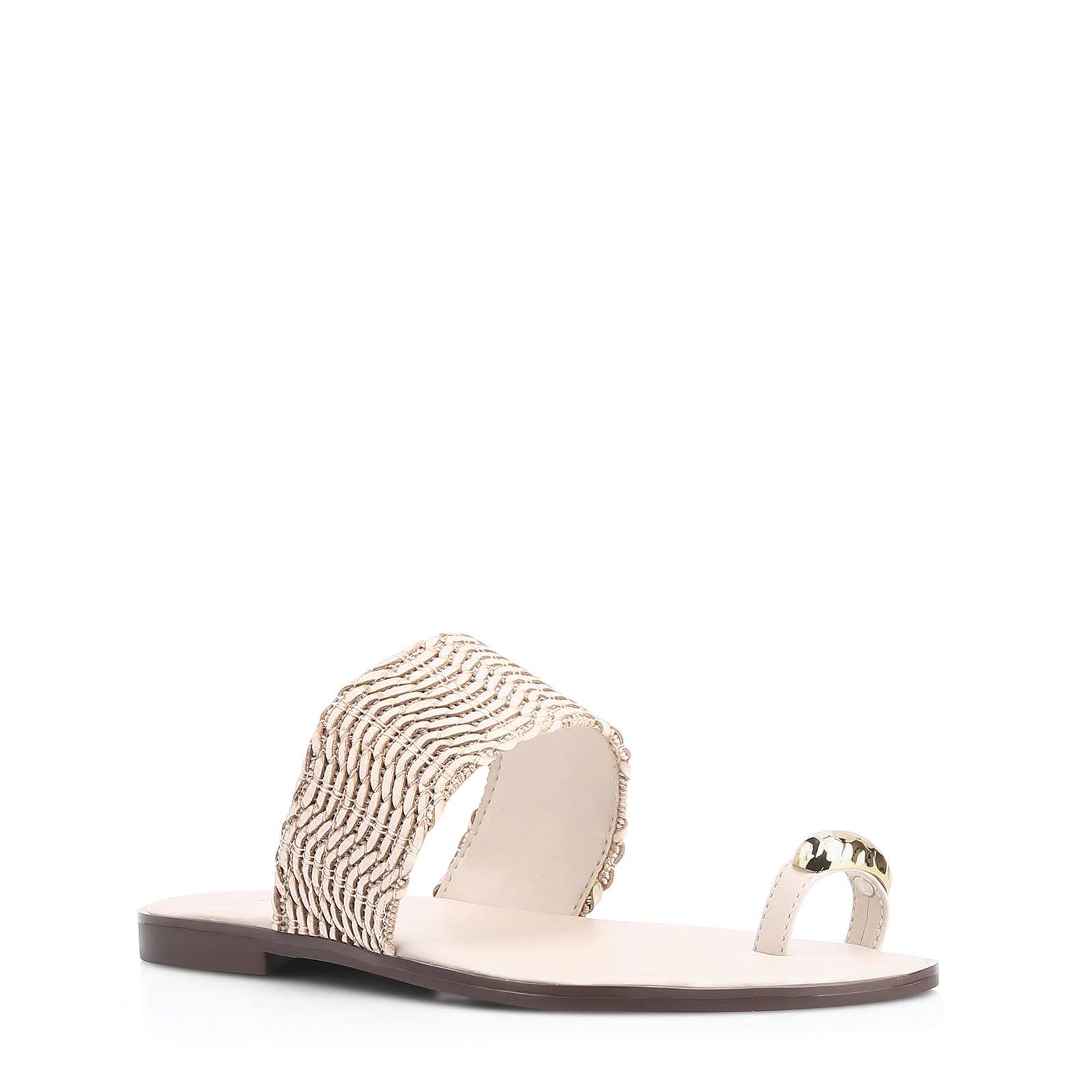 Rasteirinha Toe Ring Alt Tramado Off White