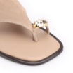 Rasteirinha Toe Ring Couro Camurça Bege - imagem 7