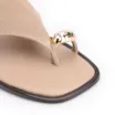 Rasteirinha Toe Ring Couro Camurça Bege - imagem 7