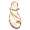 Rasteirinha Toe Ring Couro Dourado - imagem 5