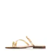 Rasteirinha Toe Ring Couro Dourado - imagem 4