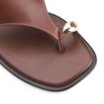 Rasteirinha Toe Ring Couro Marrom - imagem 7