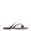 Rasteirinha Toe Ring Couro Marrom - imagem 3