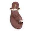 Rasteirinha Toe Ring Couro Marrom - imagem 6