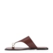 Rasteirinha Toe Ring Couro Marrom Escuro - imagem 5