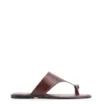 Rasteirinha Toe Ring Couro Marrom Escuro - imagem 3