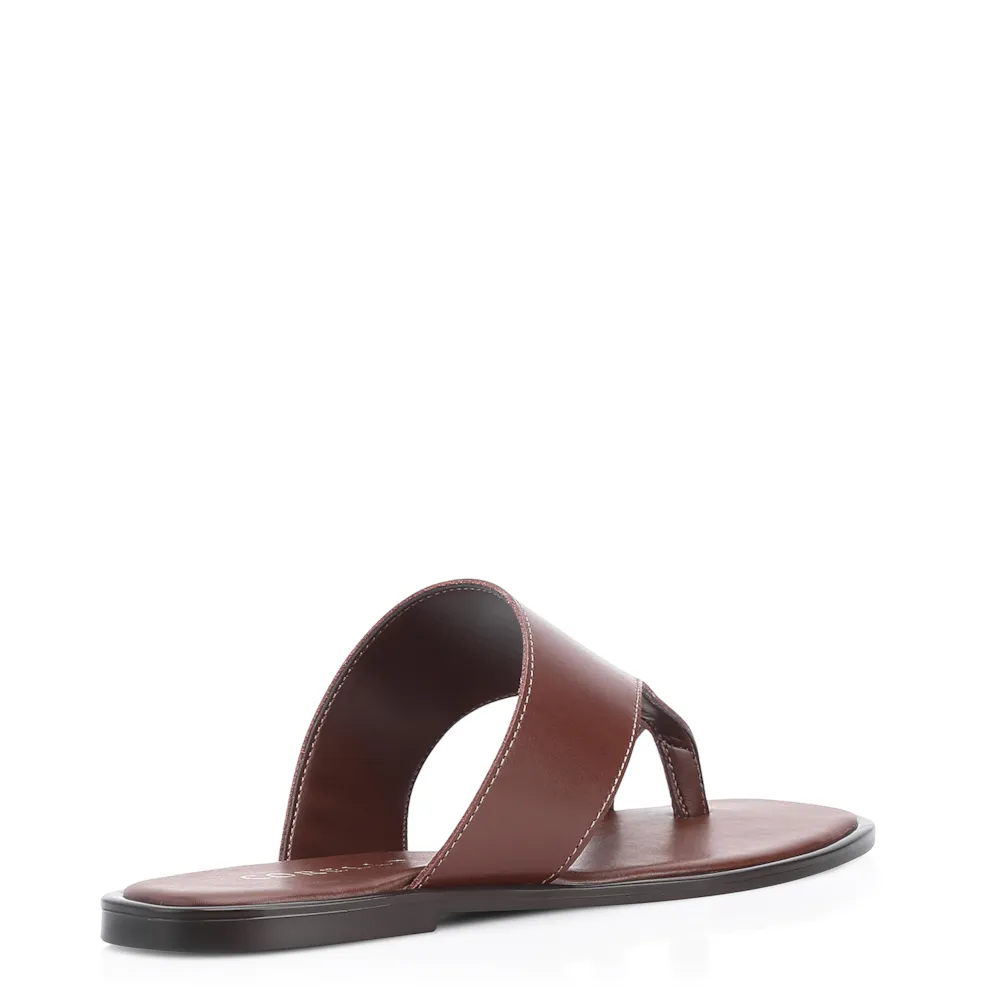 Rasteirinha Toe Ring Couro Marrom Escuro - imagem 4
