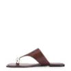 Rasteirinha Toe Ring Couro Marrom Escuro - imagem 5