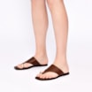 Rasteirinha Toe Ring Couro Marrom Escuro - imagem 2