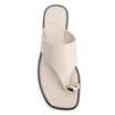 Rasteirinha Toe Ring Couro Off White - imagem 5