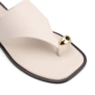 Rasteirinha Toe Ring Couro Off White - imagem 6