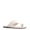 Rasteirinha Toe Ring Couro Off White - imagem 1