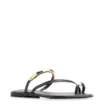 Rasteirinha Toe Ring Couro Preto - imagem 1