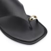 Rasteirinha Toe Ring Couro Preto - imagem 6