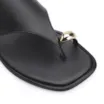 Rasteirinha Toe Ring Couro Preto - imagem 6