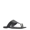 Rasteirinha Toe Ring Couro Preto - imagem 1