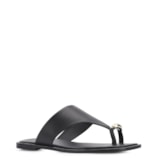 Rasteirinha Toe Ring Couro Preto