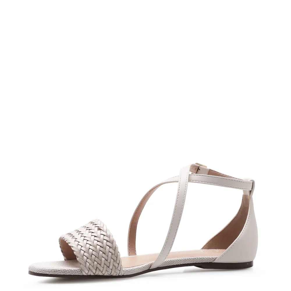 Rasteirinha Tramado Alternativo Off White/Linho - imagem 5