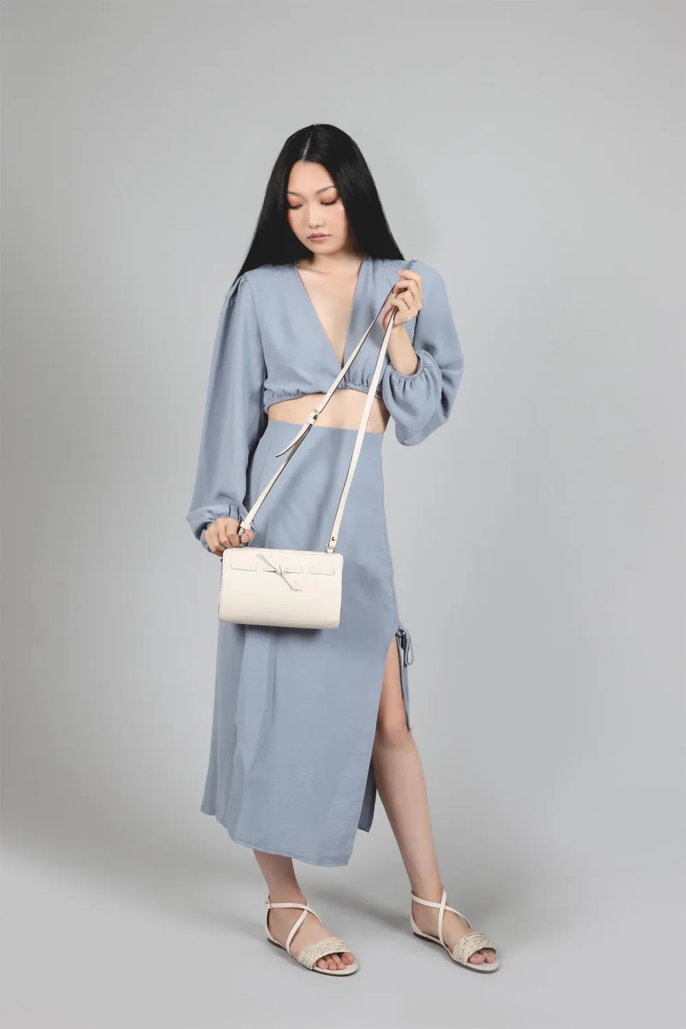Rasteirinha Tramado Alternativo Off White/Linho - imagem 2