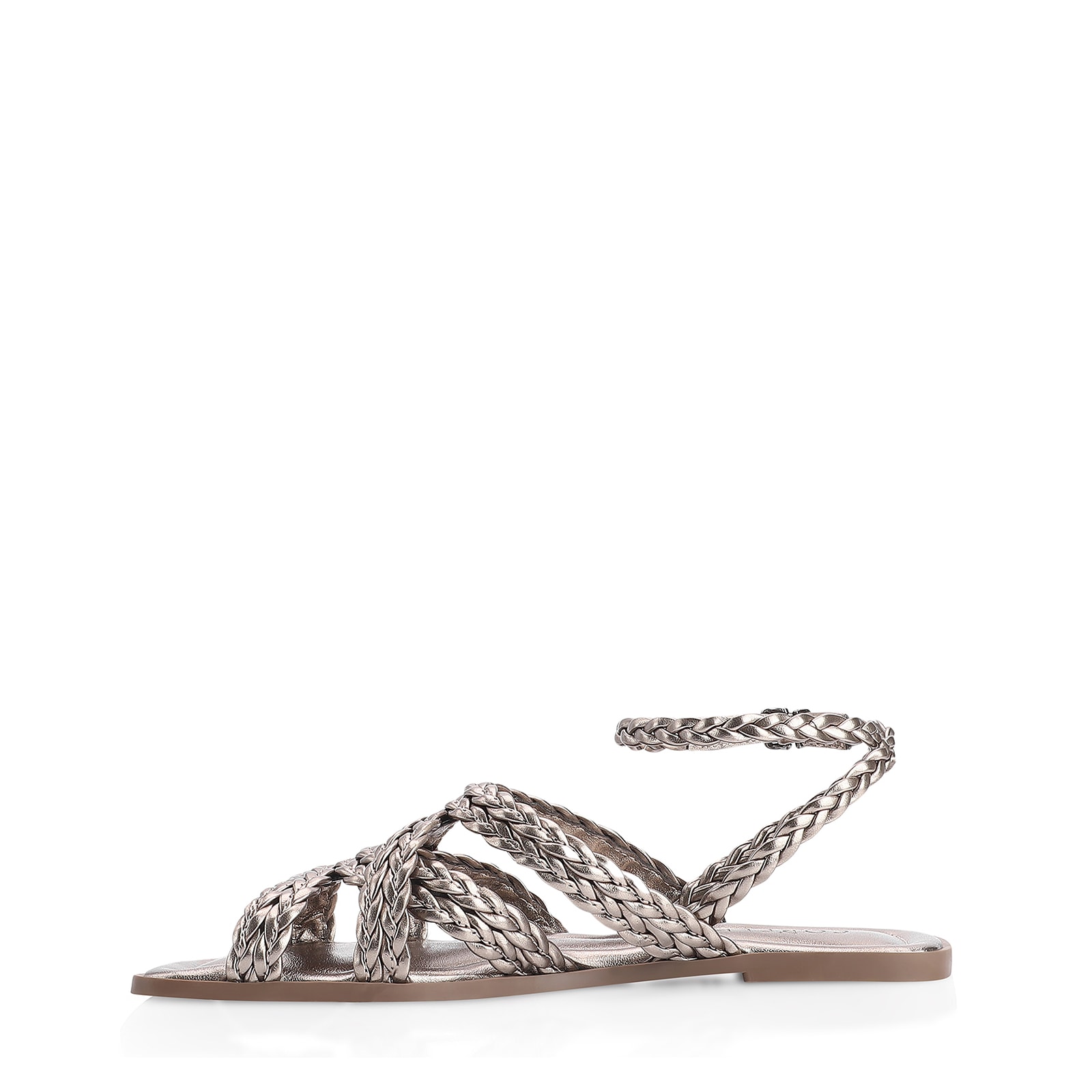 Rasteirinha Trançada Alt Prata