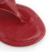 Rasteirinha Vermelha Couro Fivela Dourada - imagem 6