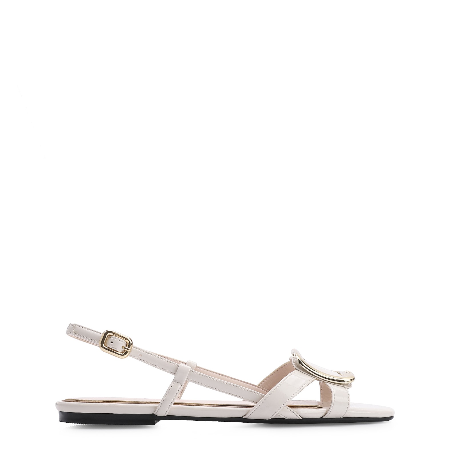 Rasteirinha Verniz Off White