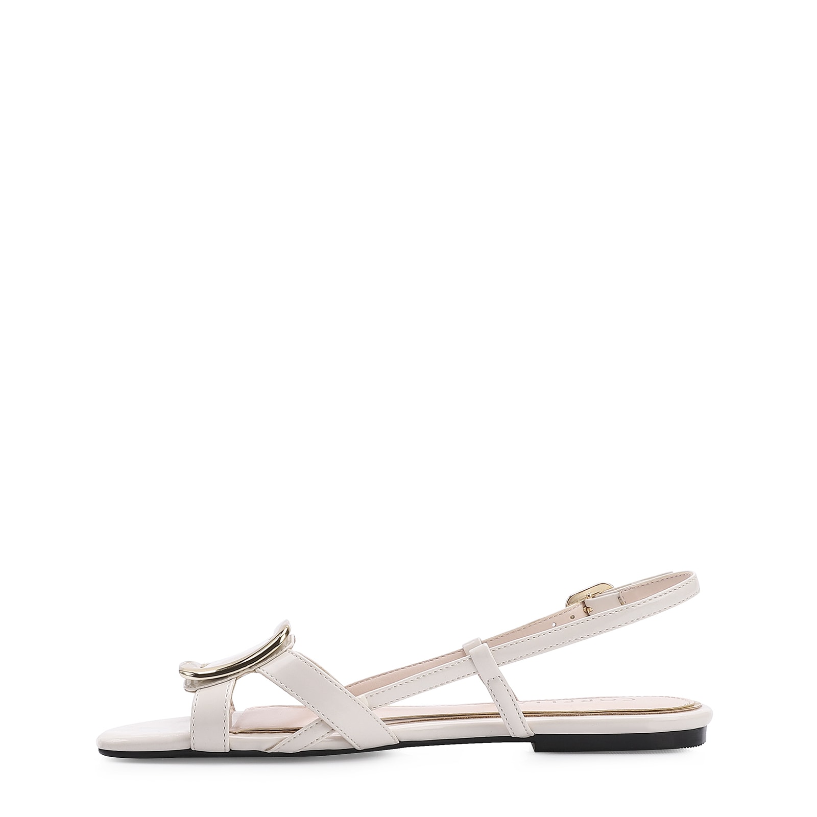 Rasteirinha Verniz Off White