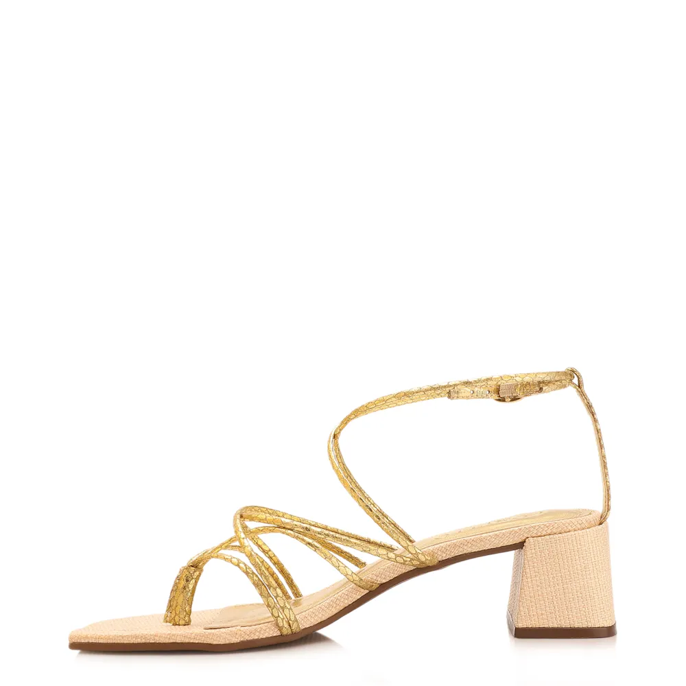 Sandália Alt Dourado/Ráfia Natural - imagem 4