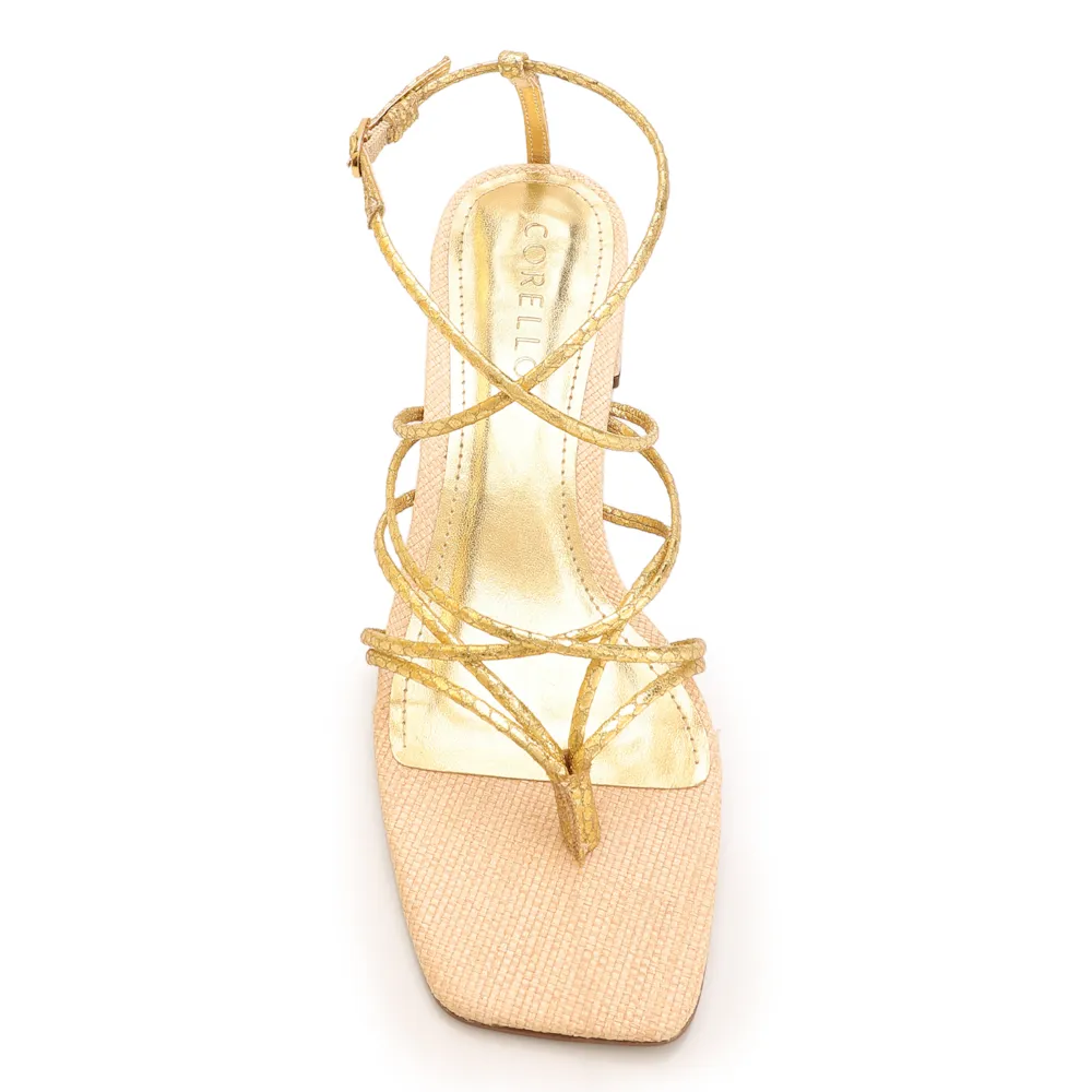 Sandália Alt Dourado/Ráfia Natural - imagem 5