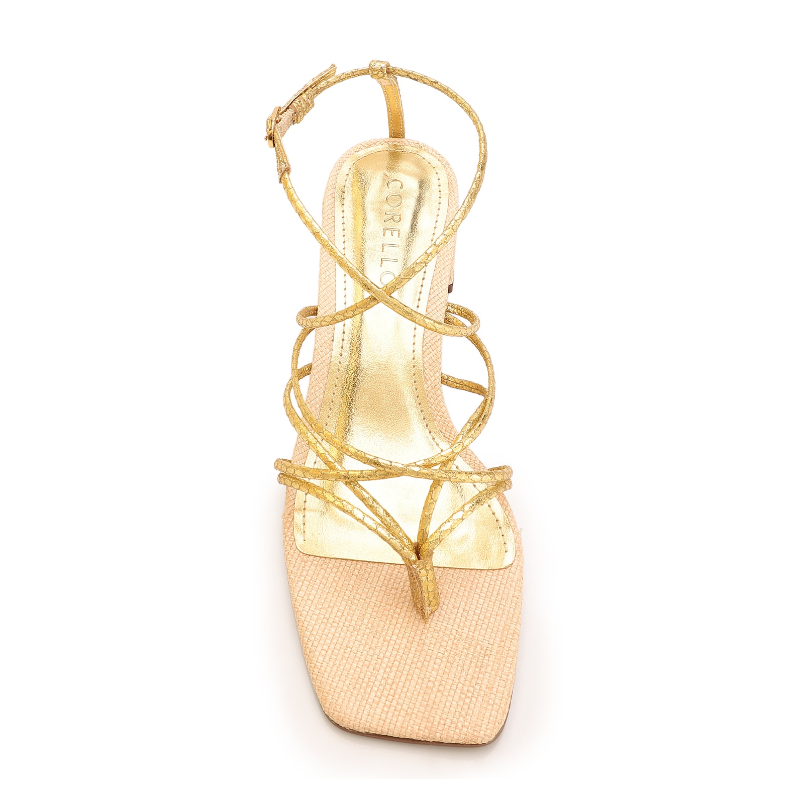 Sandália Alt Dourado/Ráfia Natural