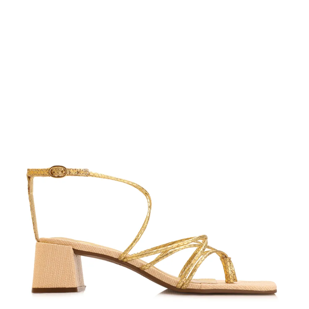 Sandália Alt Dourado/Ráfia Natural - imagem 2