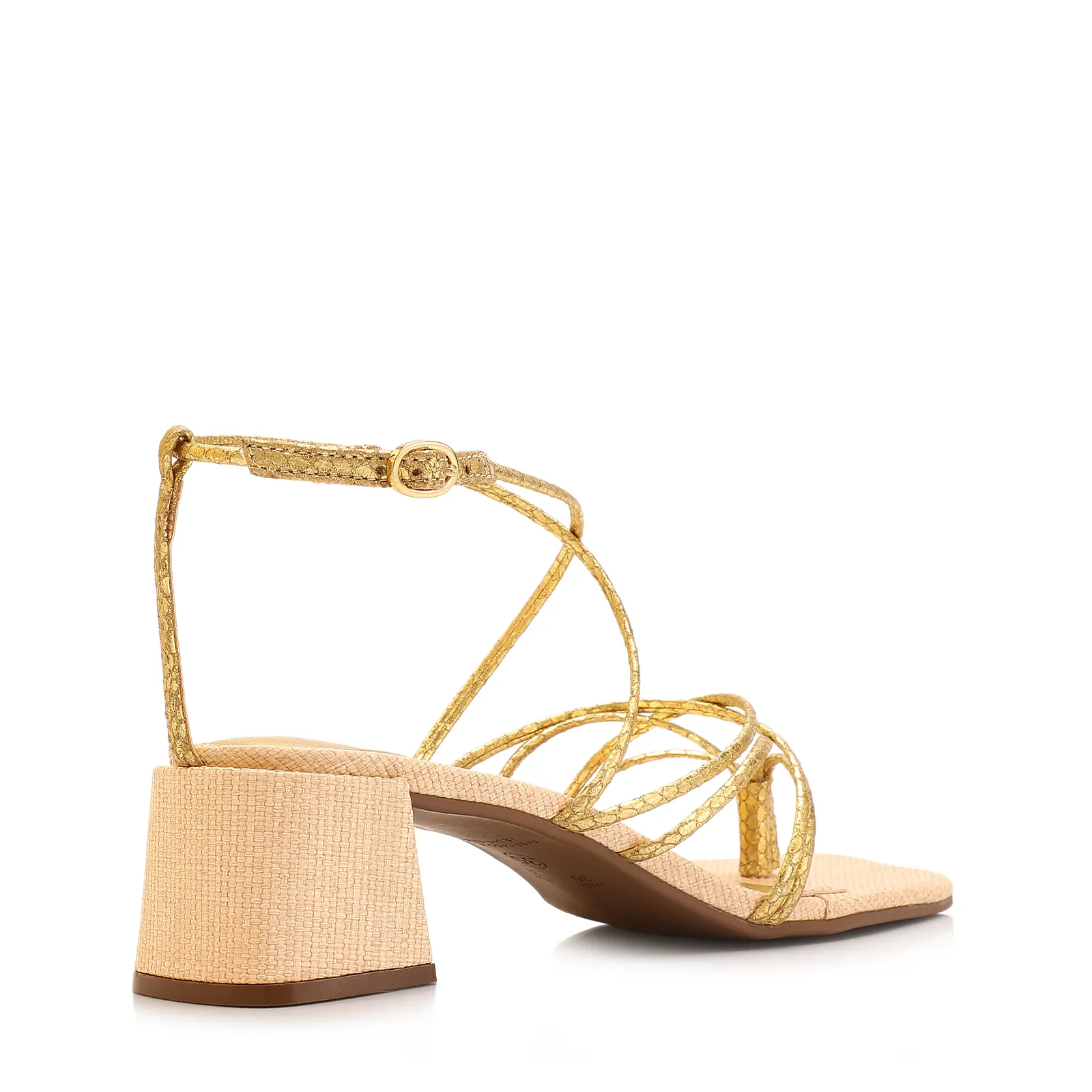 Sandália Alt Dourado/Ráfia Natural