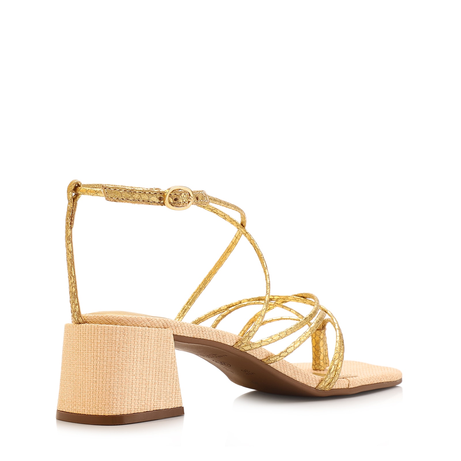 Sandália Alt Dourado/Ráfia Natural
