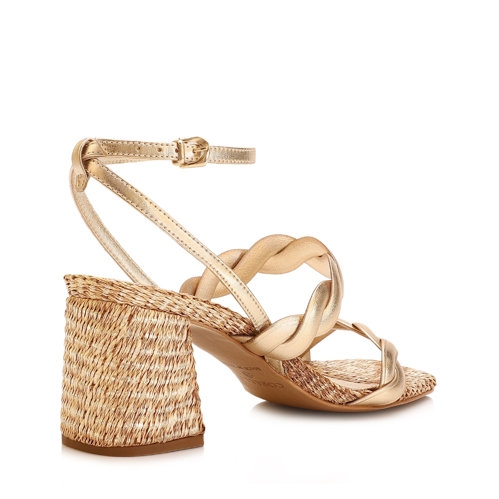 Sandália Alt Dourado/Ráfia Natural
