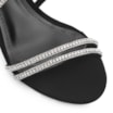Sandália Alt Nobuck Preto/Strass Prata - imagem 7