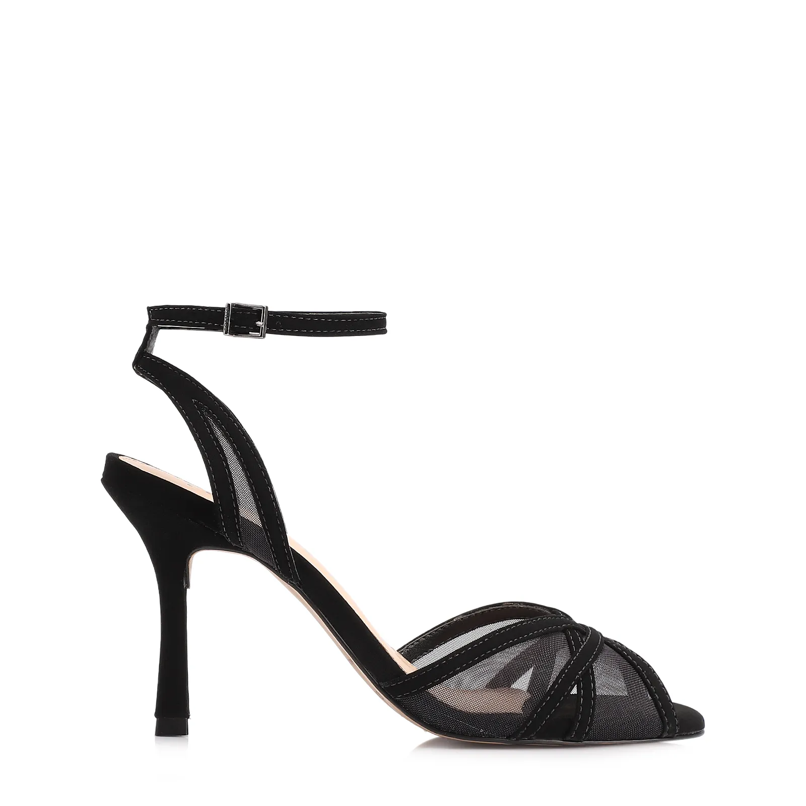 Sandália Alt Nobuck Preto/Tela Preto