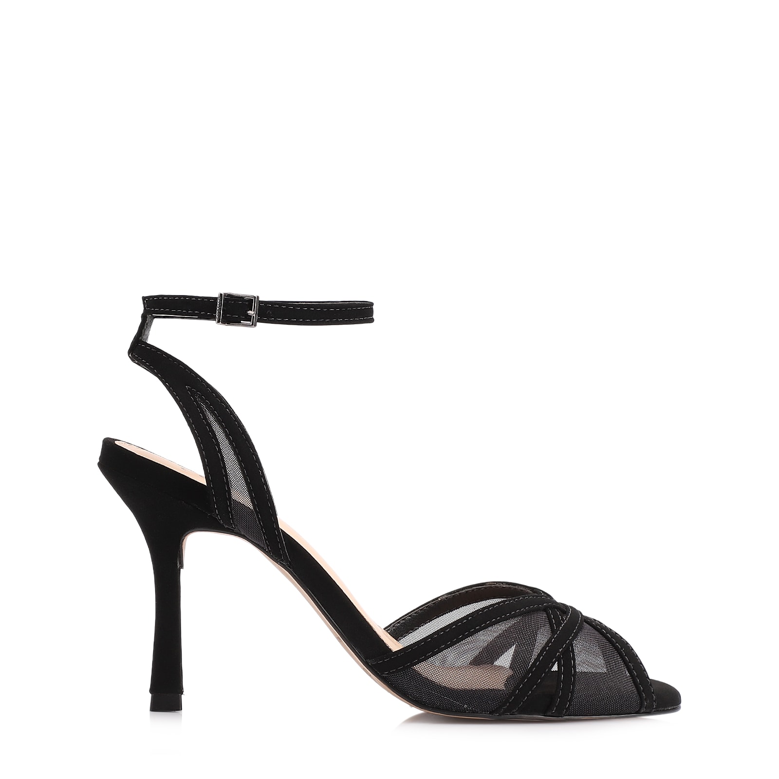 Sandália Alt Nobuck Preto/Tela Preto