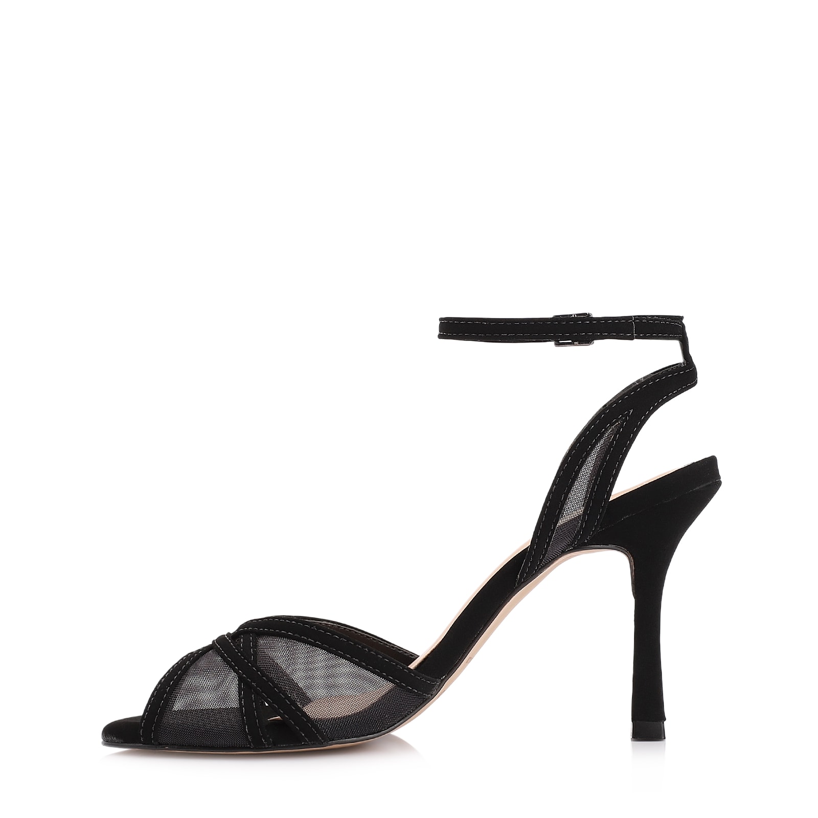 Sandália Alt Nobuck Preto/Tela Preto