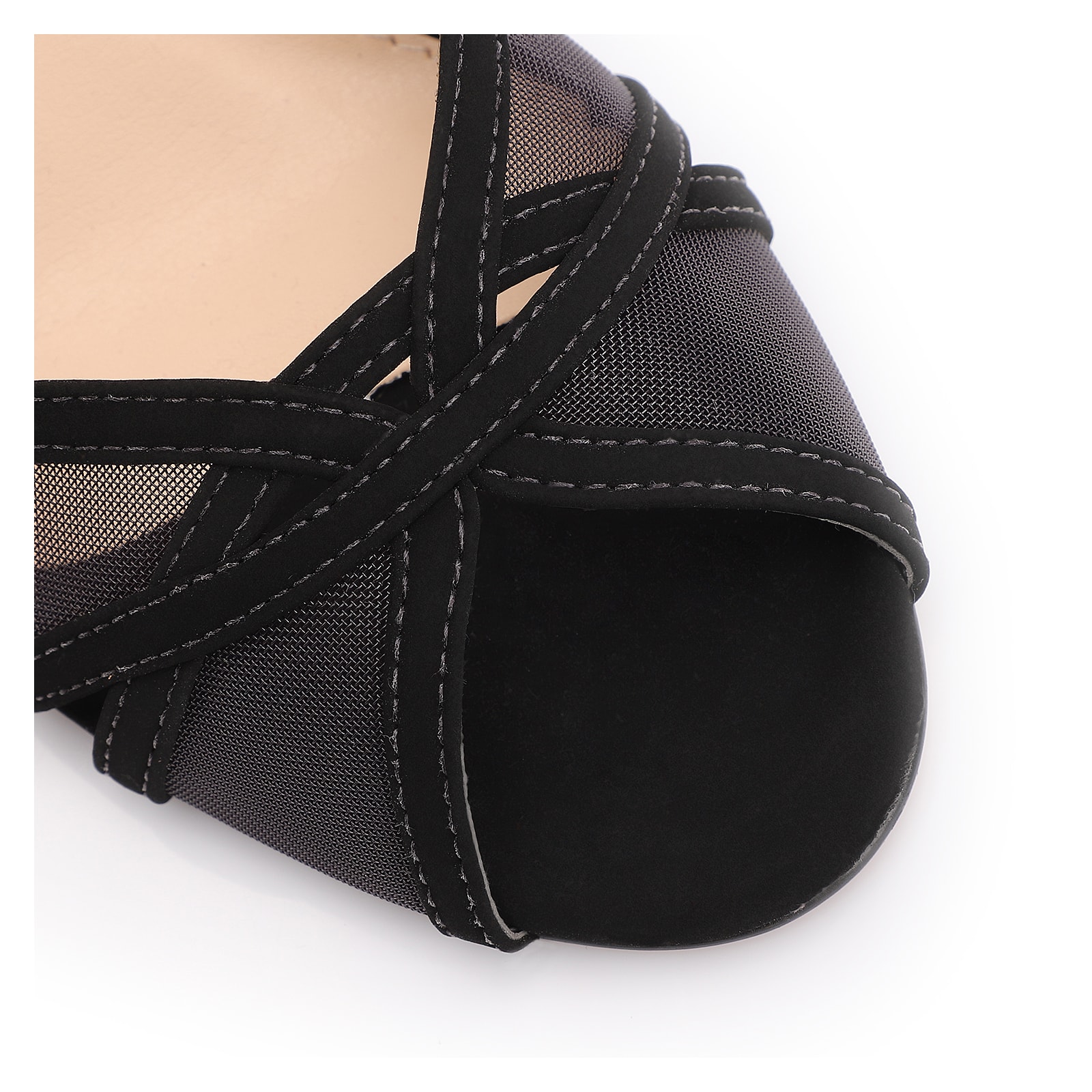 Sandália Alt Nobuck Preto/Tela Preto