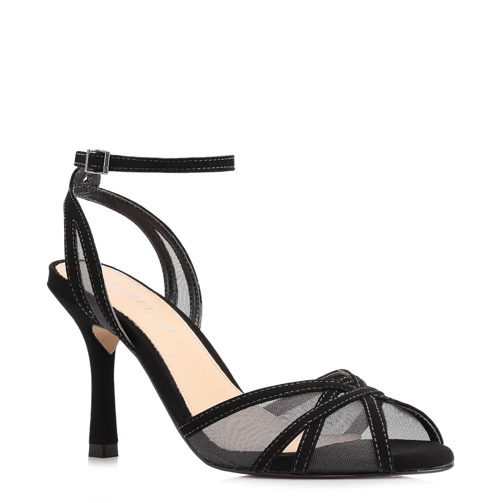 Sandália Alt Nobuck Preto/Tela Preto
