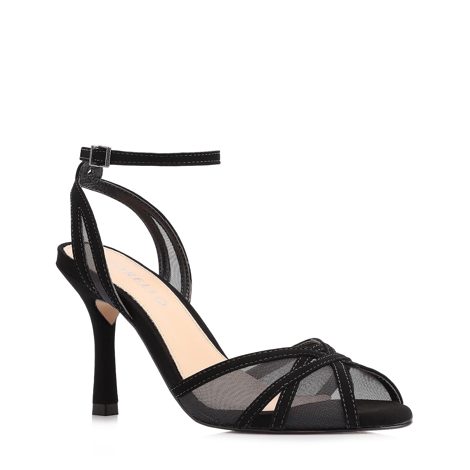 Sandália Alt Nobuck Preto/Tela Preto