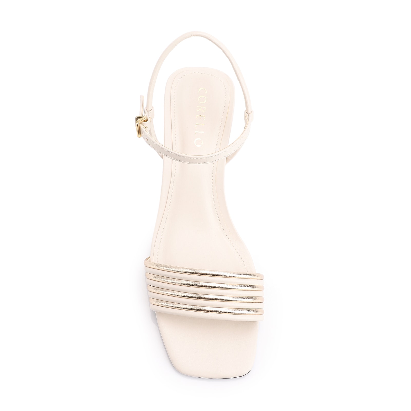Sandália Alt Off White/Alt Dourado